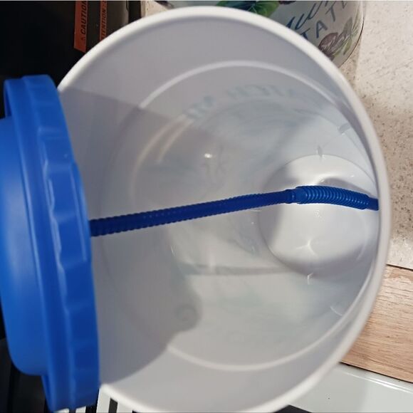 Set of 2 White & Blue 75oz Tumblers & Straws - Picture 3 of 6